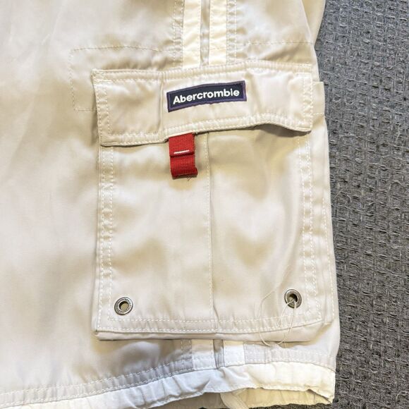 Vintage Y2K Abercrombie & Fitch Tuggers Swim Board Shorts Mens Large W36 Red Tab - Picture 11 of 12